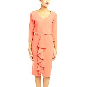 Badgley Mischka Coral dress size 4